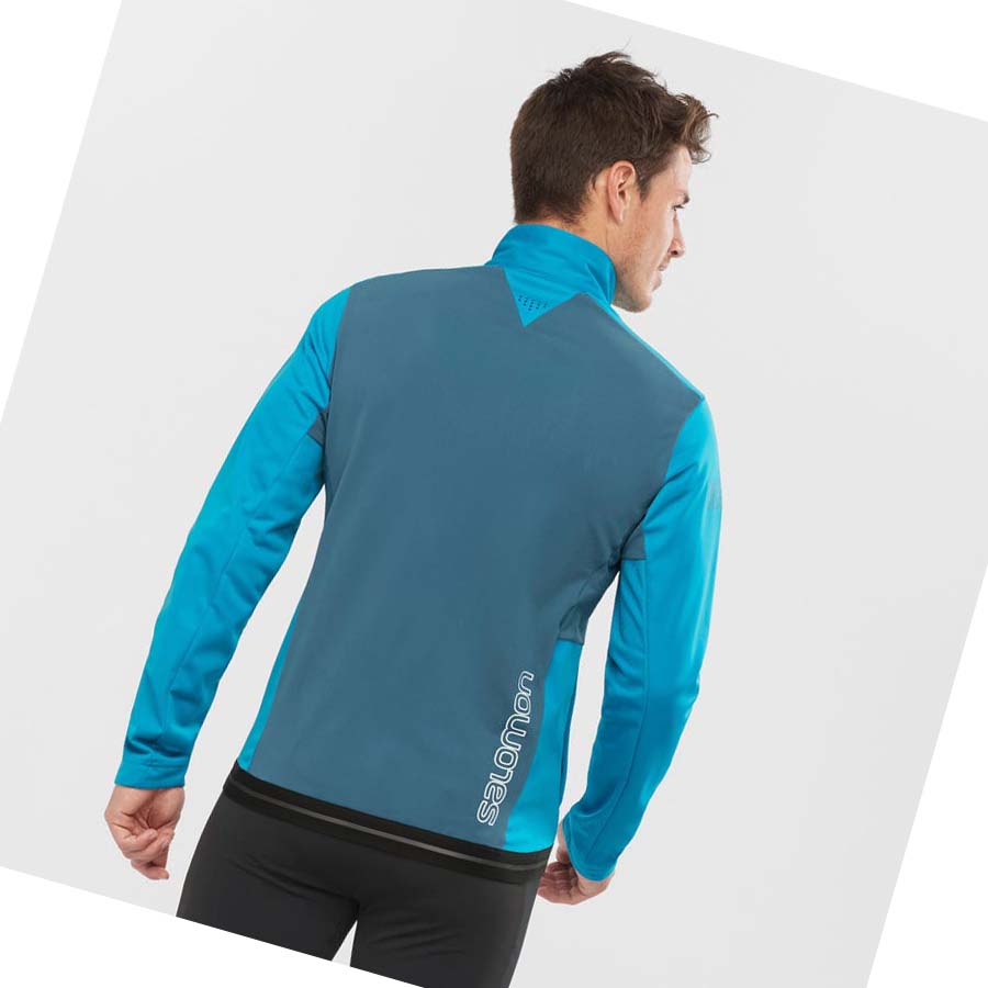 Chaquetas Salomon GORE TEX INFINIUM™ WINDSTOPPER® Hombre Azules | MX 3252MQZ